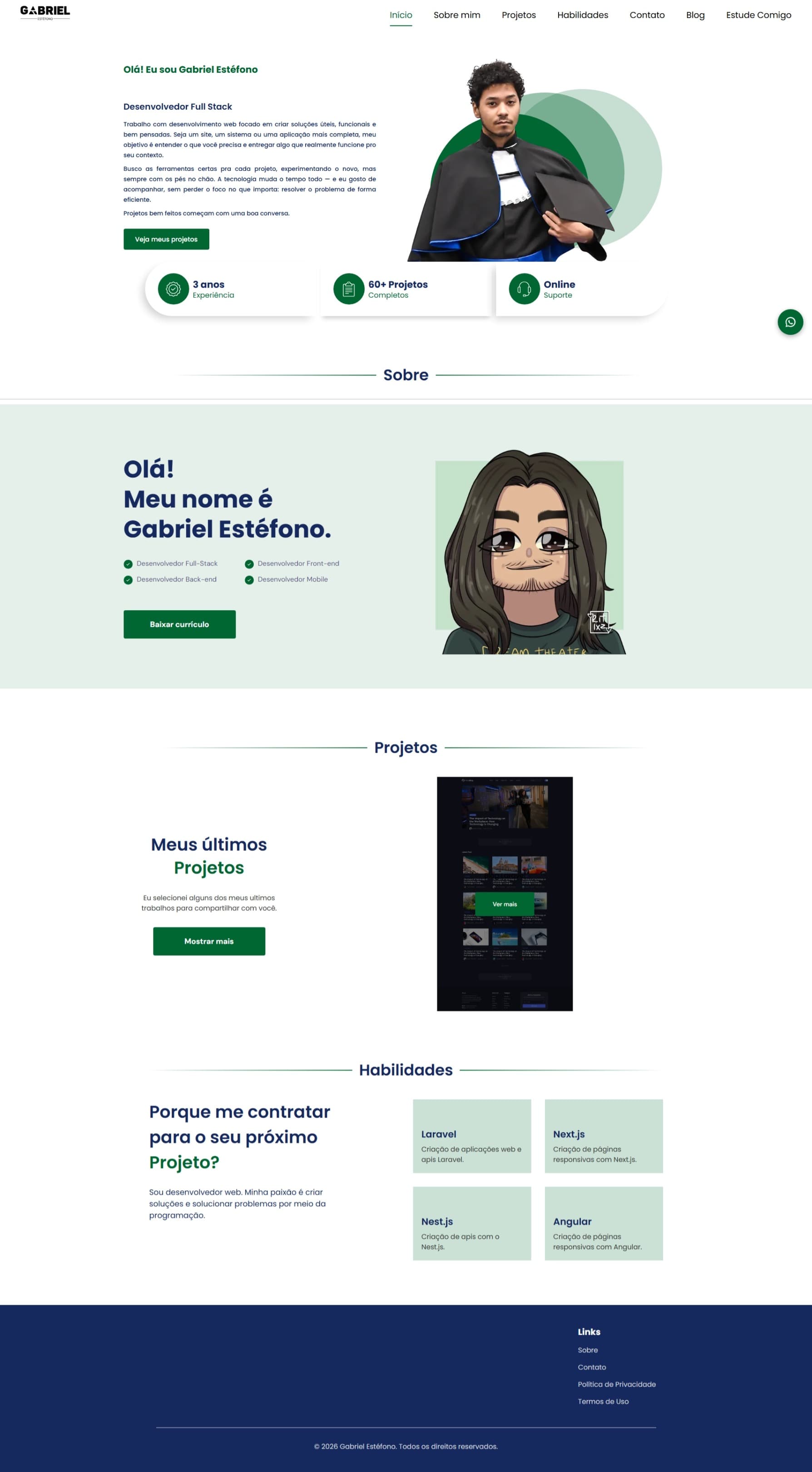 Portfólio Laravel + Next.js